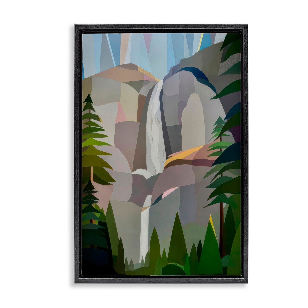 Stupell Industries Morning Yosemite Falls Abstract Floating Frame, design by Melba Browne